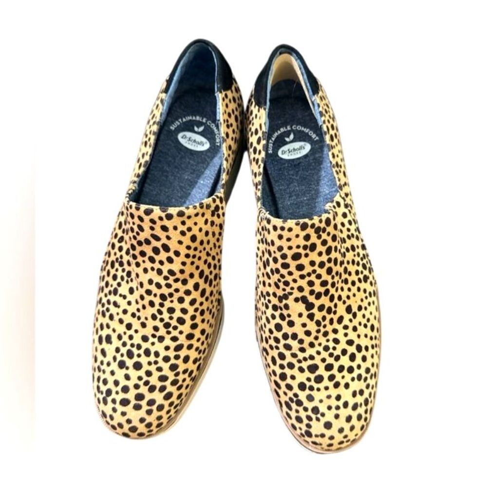 Dr Scholls Cheetah Print Flats Womens Comfort Slip On Loafers Sneakers Size 8